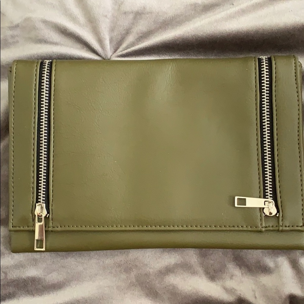 Olive Green with Silver Detailing Crossbody